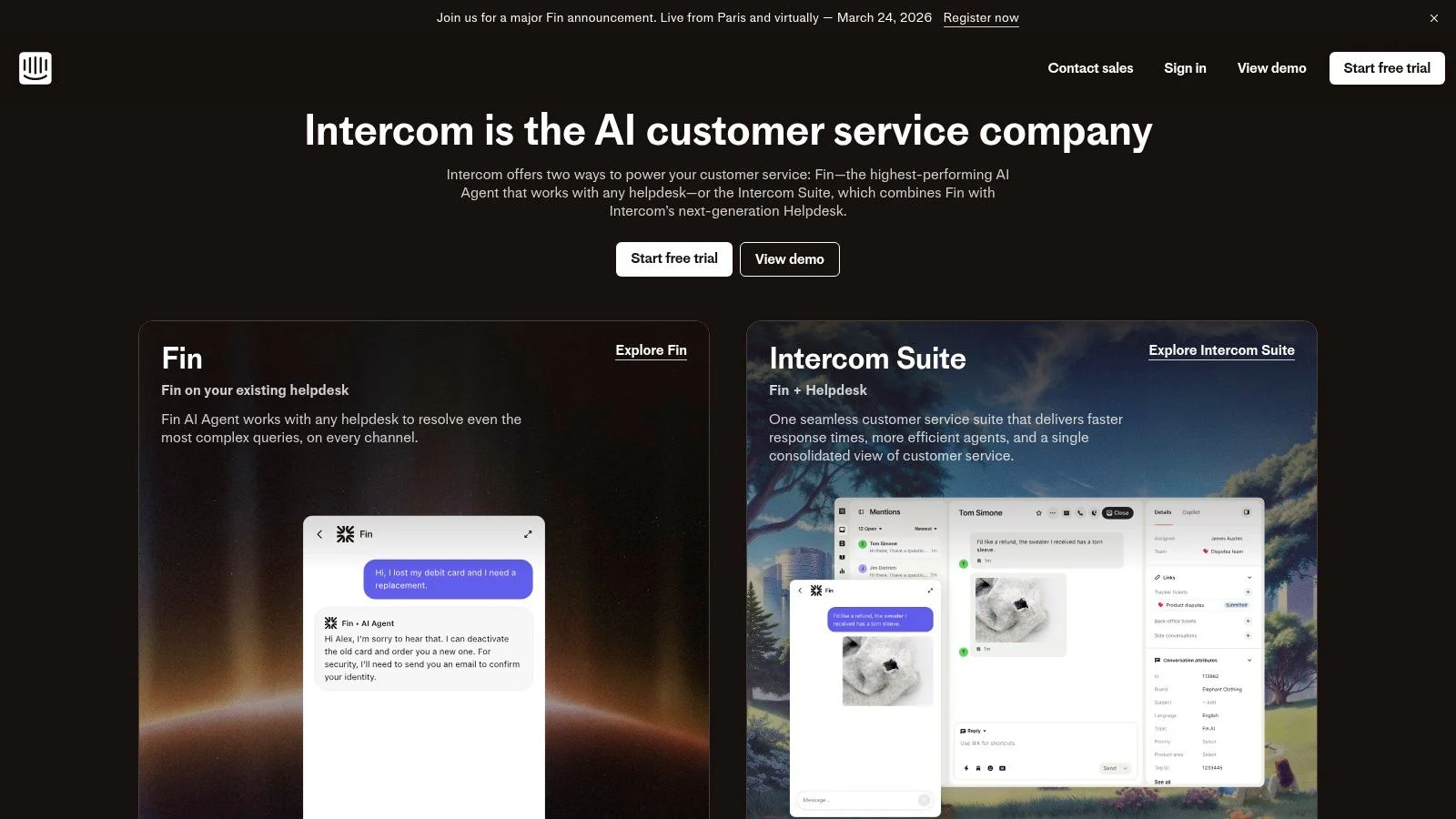Intercom (Fin AI Agent)